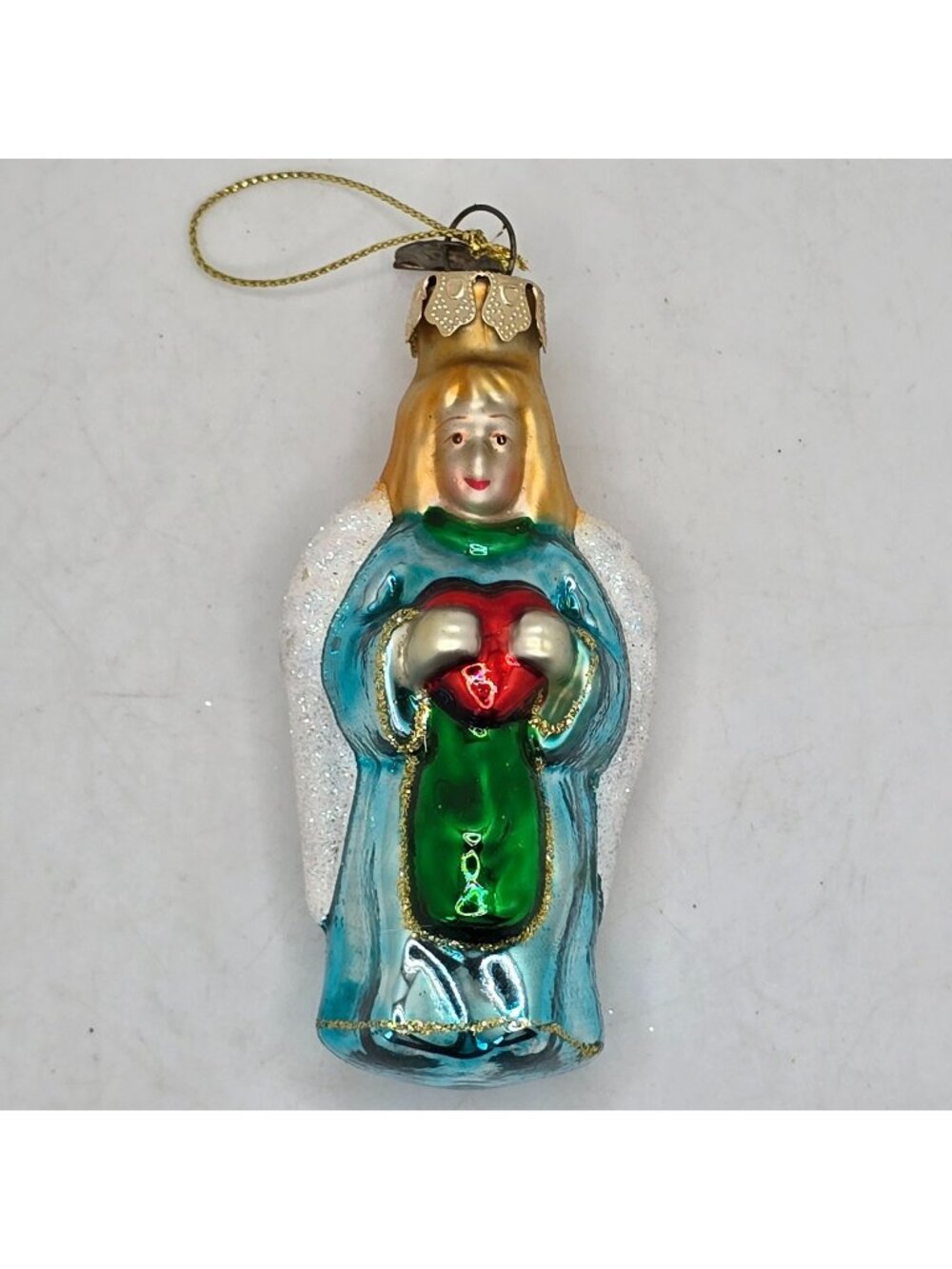 Christmas Ornament Glass Angel Heart Thomas Pacconi Museum Series 2003 Vintage